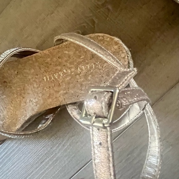 Kelly & Katie Silver Rhinestone Rose Gold Glam Shimmer Summer Sandals 8M - Picture 11 of 12